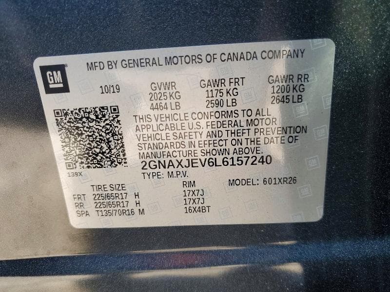 2020 CHEVROLET EQUINOX LT 13