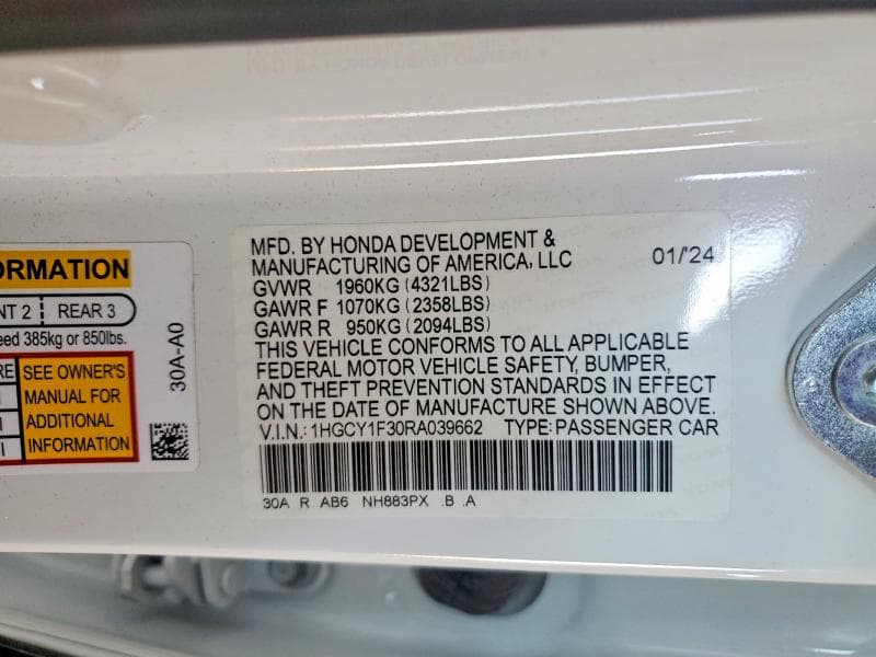 2024 HONDA ACCORD EX 13