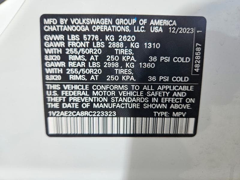 2024 VOLKSWAGEN ATLAS CROSS SPORT SEL R-LINE 14