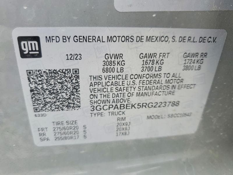2024 CHEVROLET SILVERADO C1500 CUSTOM C1500 CUSTOM 12