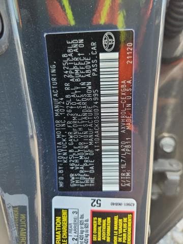 2025 TOYOTA CAMRY XLE XLE 12
