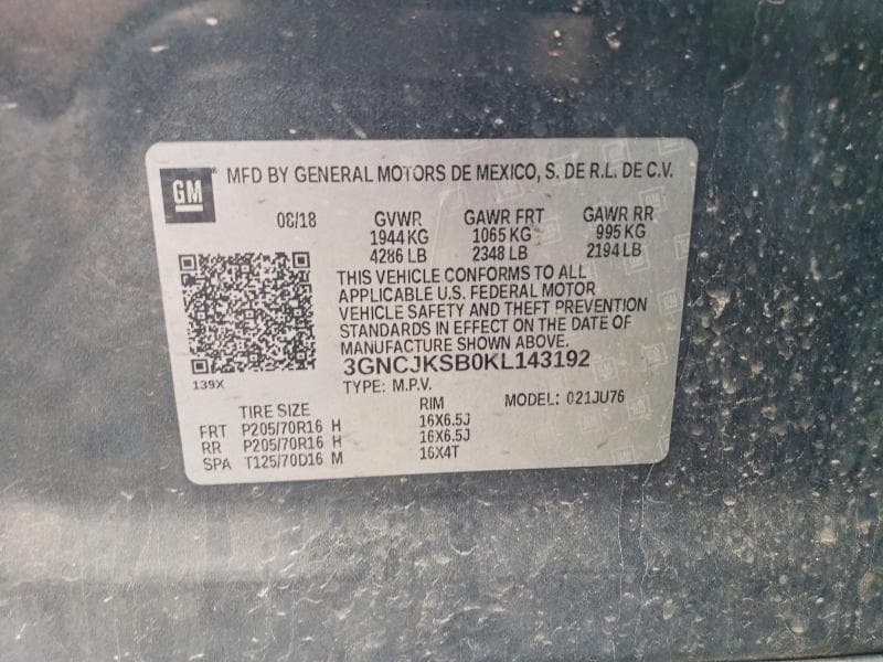 2019 CHEVROLET TRAX LS 12