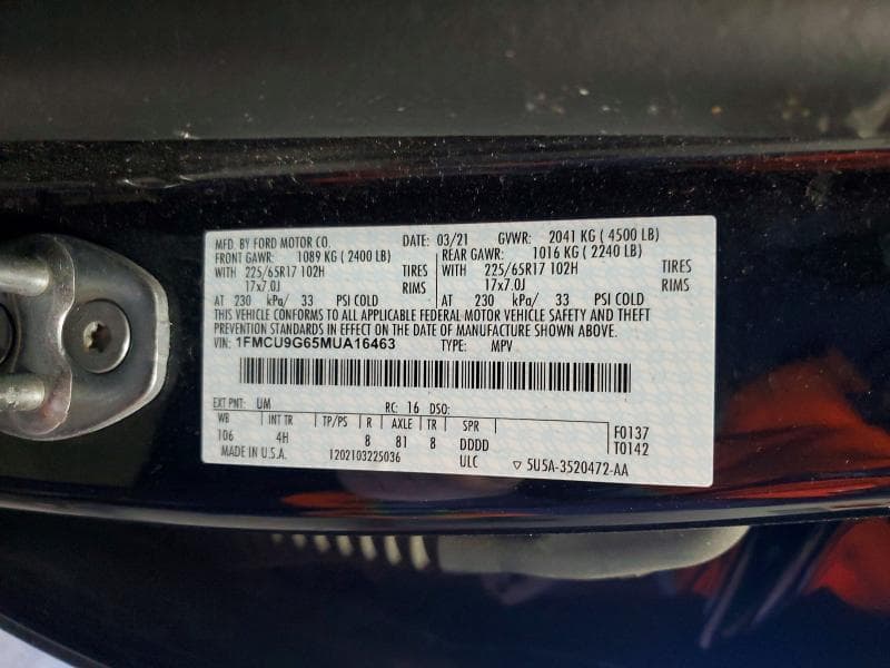 2021 FORD ESCAPE SE 13