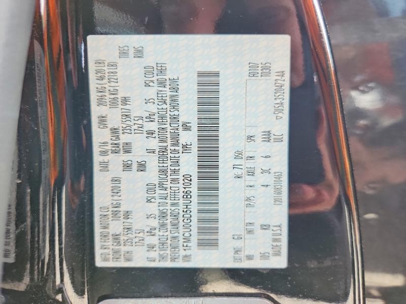2017 FORD ESCAPE SE 13