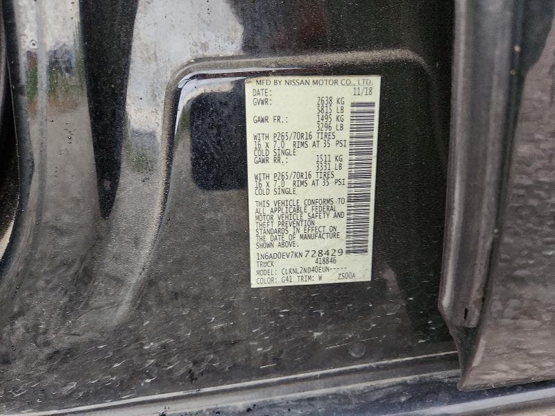 2019 NISSAN FRONTIER SV 12