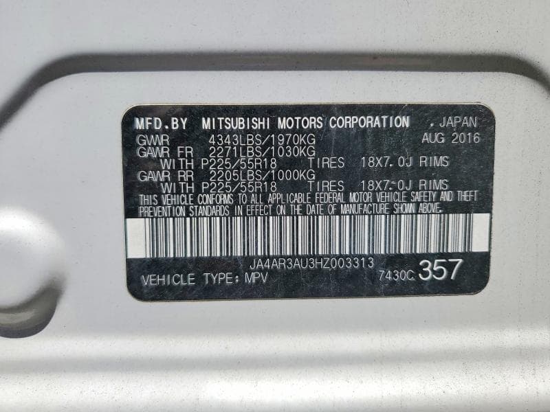 2017 MITSUBISHI OUTLANDER SPORT ES ES 13