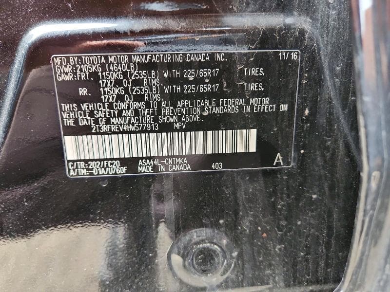 2017 TOYOTA RAV4 XLE XLE 13