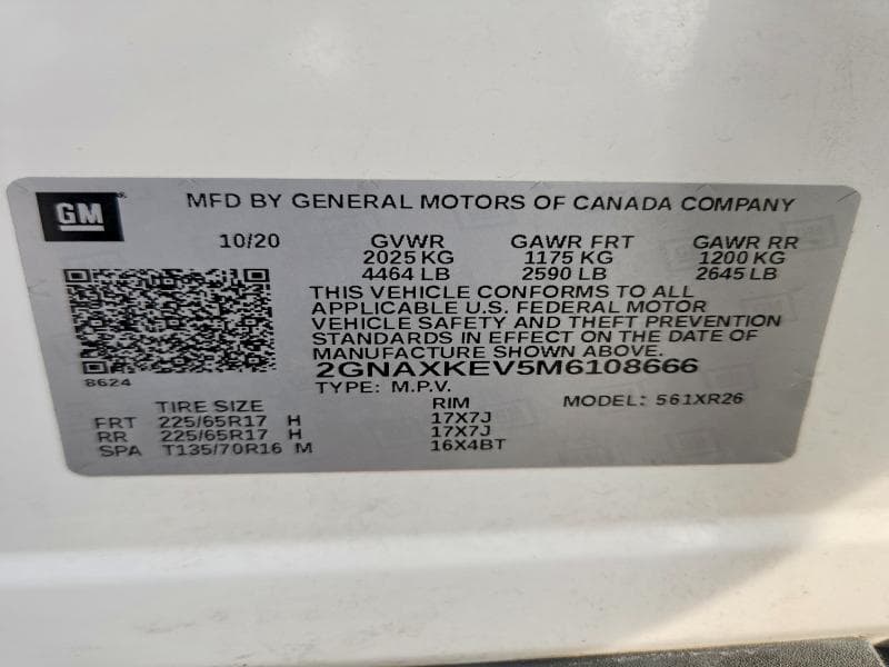 2021 CHEVROLET EQUINOX LT 13
