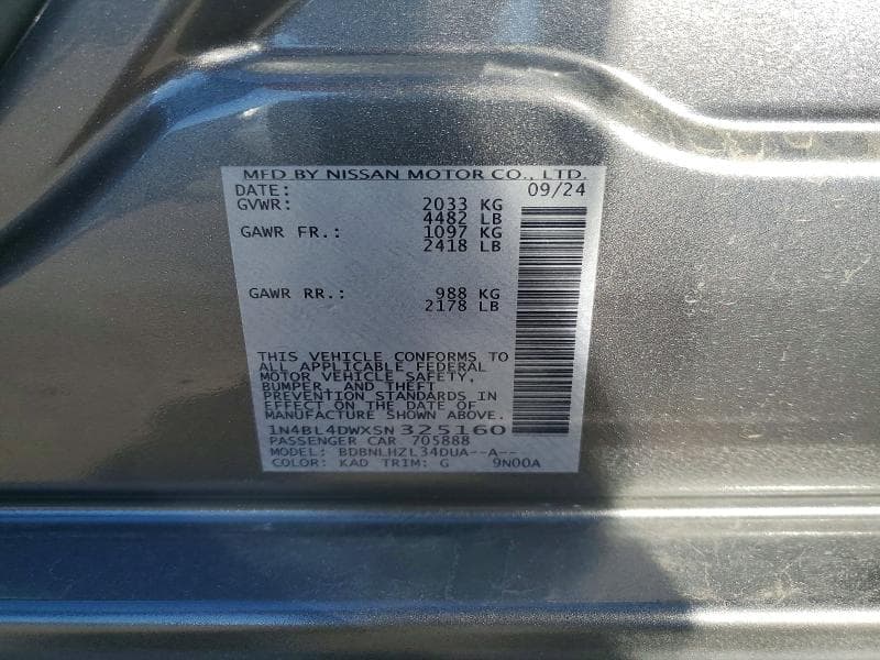 2025 NISSAN ALTIMA SV 12