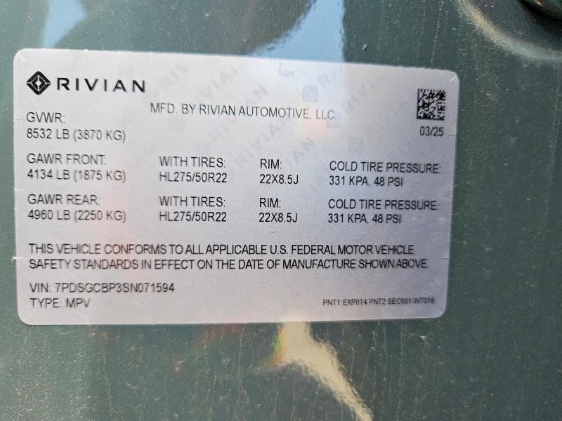2025 RIVIAN R1S PREMIUM 14