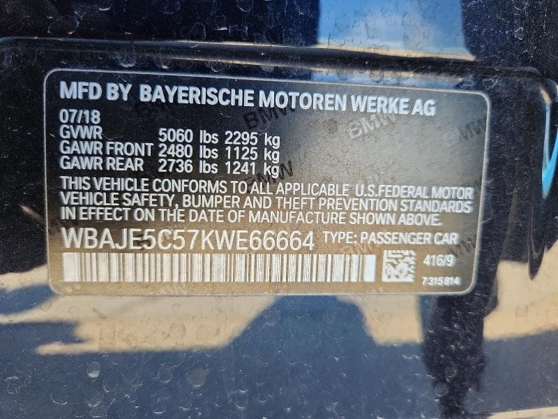 2019 BMW 540 I I 12