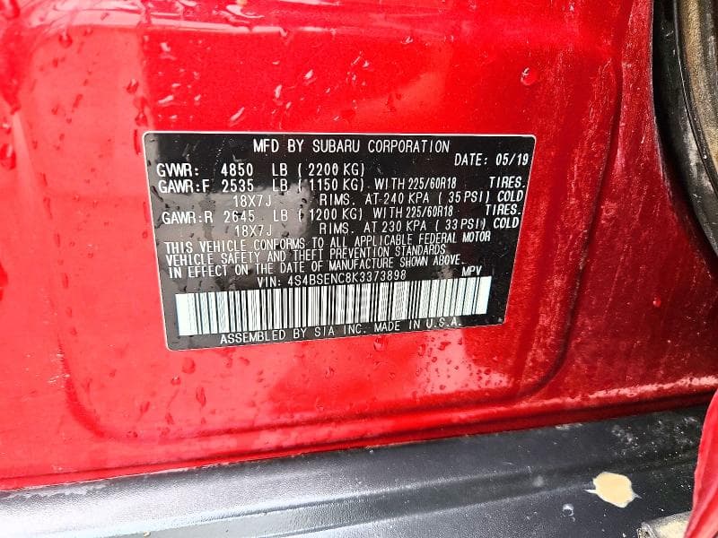 2019 SUBARU OUTBACK 3.6R LIMITED 3.6R LIMITED 13