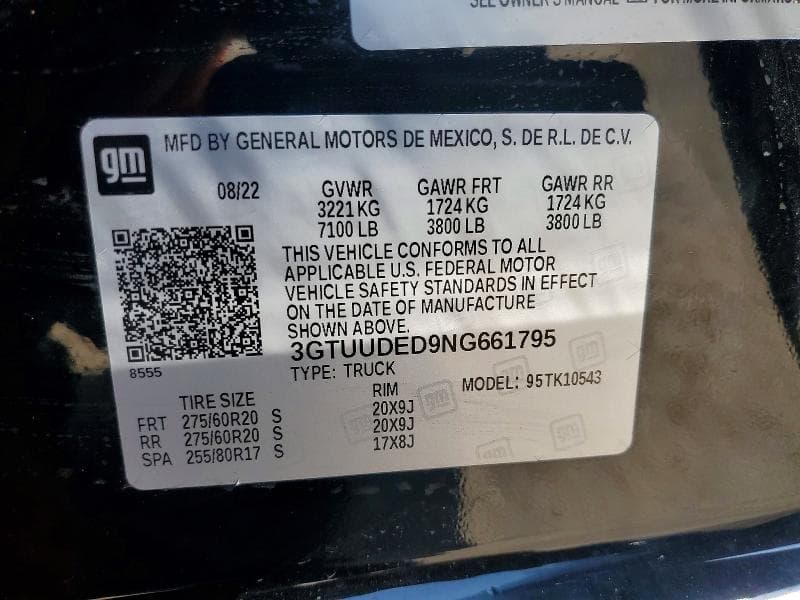 2022 GMC SIERRA K1500 SLT 13