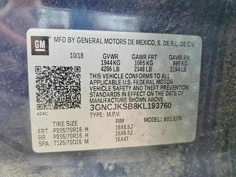 2019 CHEVROLET TRAX LS LS 14