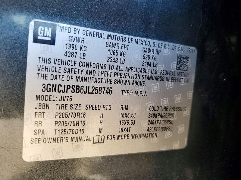 2018 CHEVROLET TRAX 1LT 13