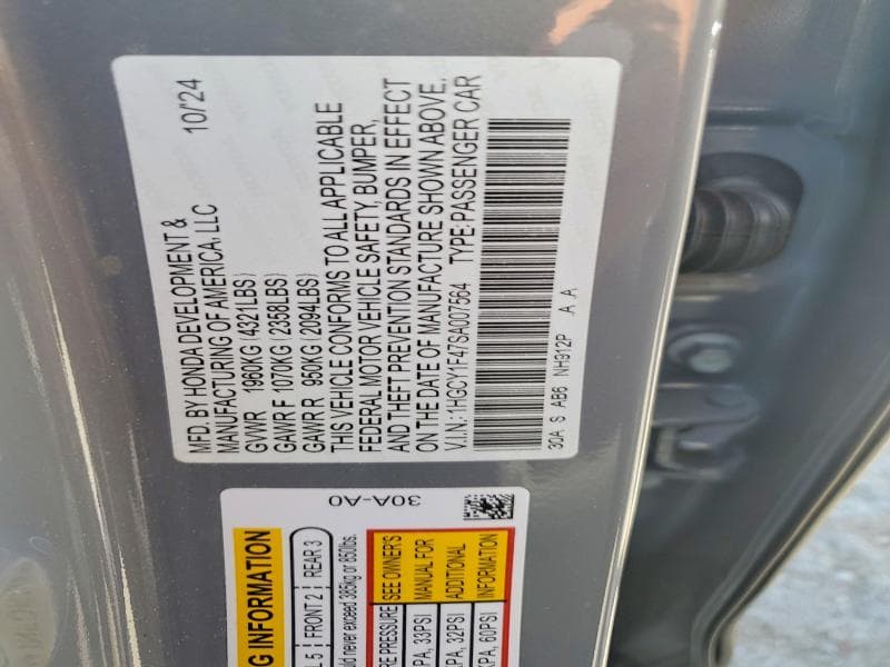 2025 HONDA ACCORD SE 12