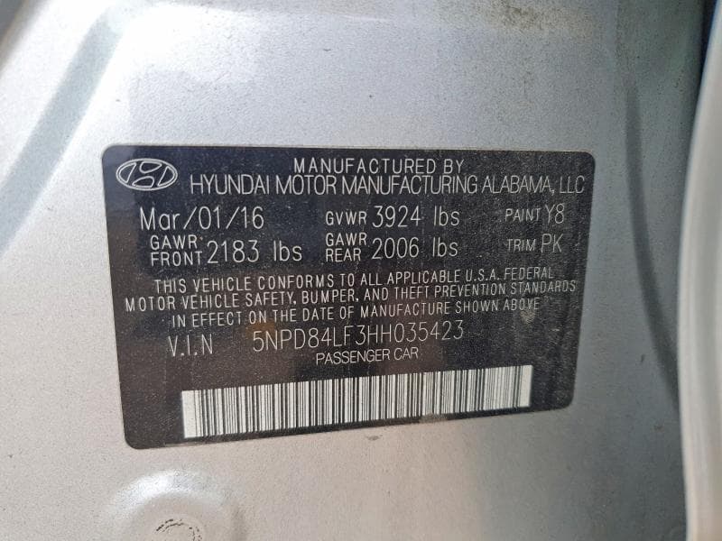2017 HYUNDAI ELANTRA LIMITED LIMITED 12