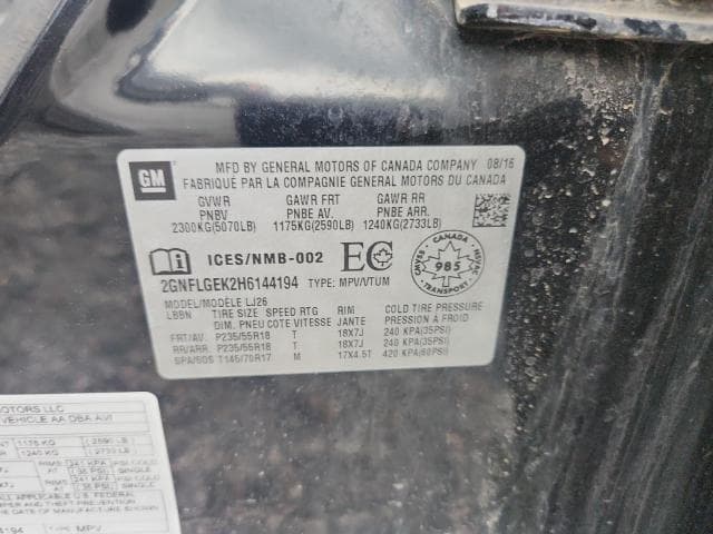 2017 CHEVROLET EQUINOX PREMIER 13