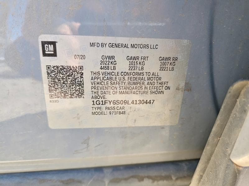 2020 CHEVROLET BOLT 12