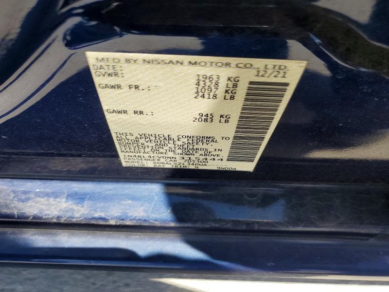 2022 NISSAN ALTIMA SR 12