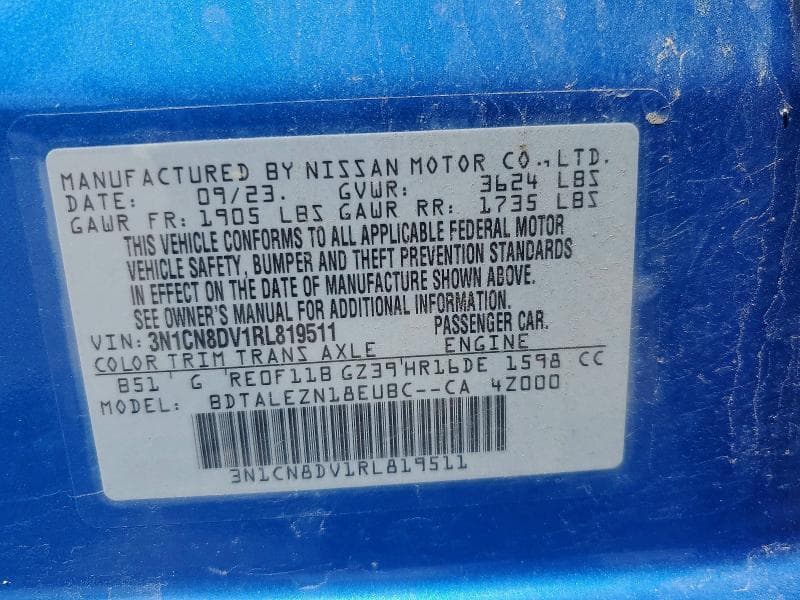 2024 NISSAN VERSA 12
