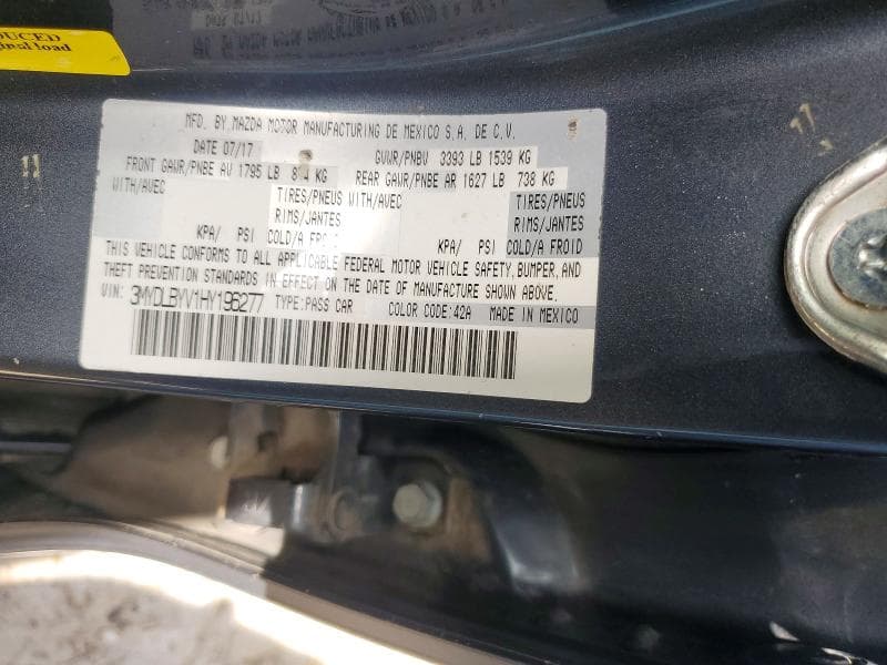 2017 TOYOTA YARIS IA BASE 12