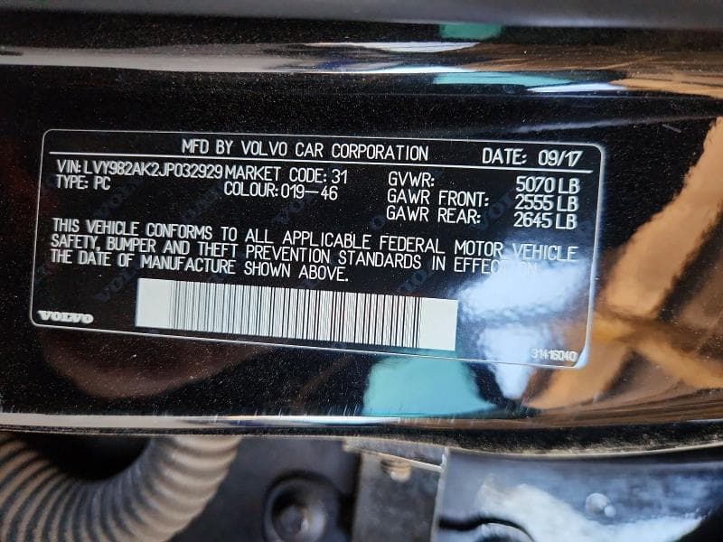 2018 VOLVO S90 T5 MOMENTUM 12