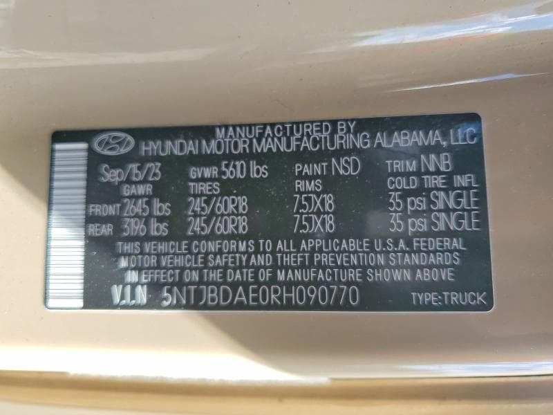 2024 HYUNDAI SANTA CRUZ SEL SEL 13