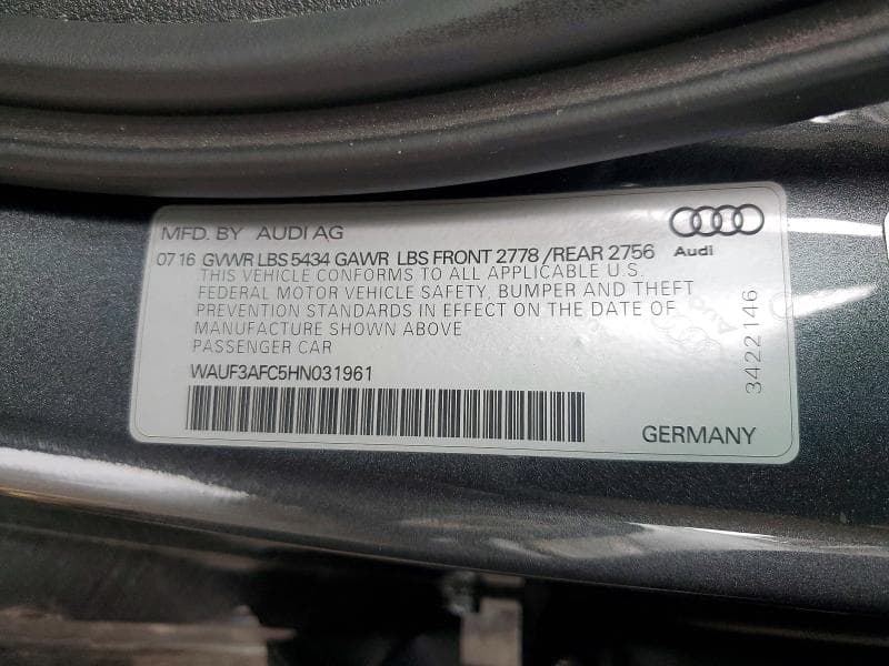 2017 AUDI A6 COMPETITION PRESTIGE 12