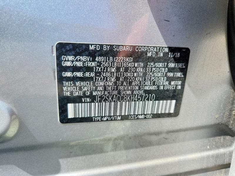 2019 SUBARU FORESTER 13