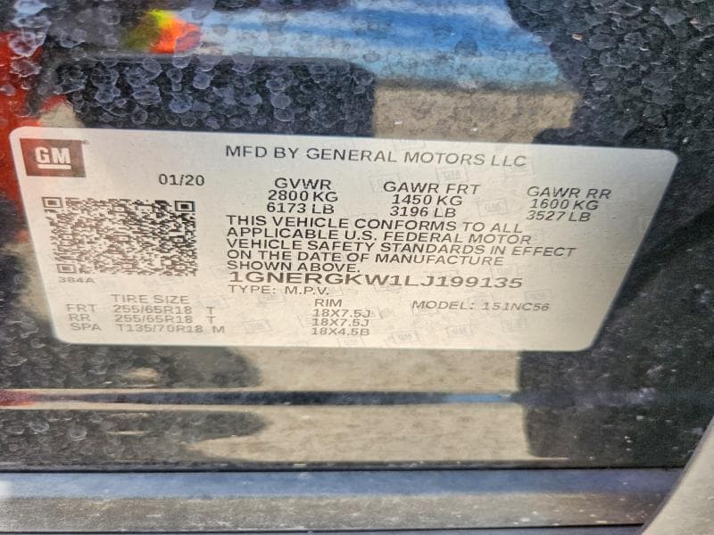 2020 CHEVROLET TRAVERSE LT LT 13