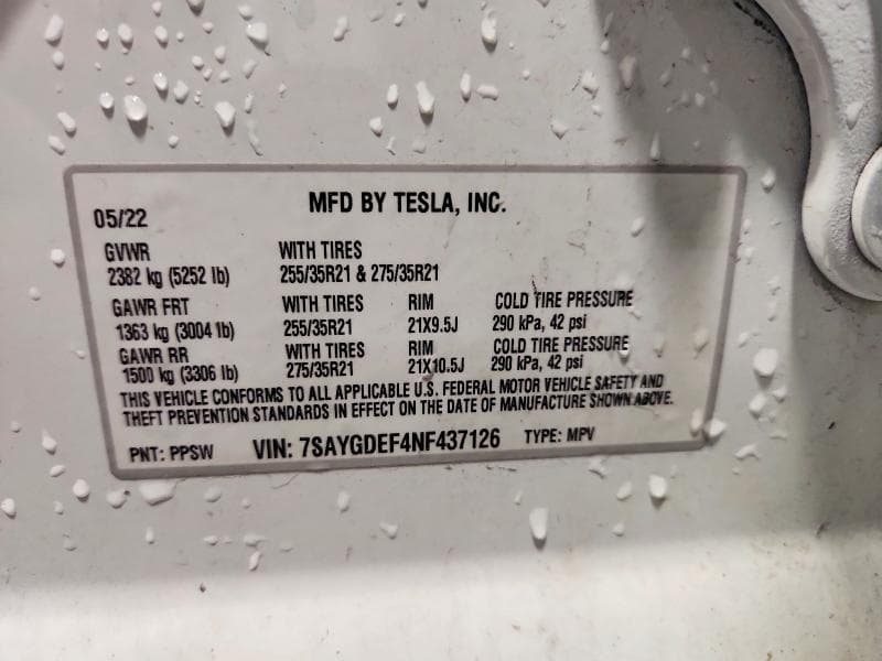 2022 TESLA MODEL Y 12