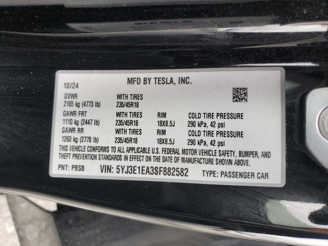 2025 TESLA MODEL 3 13