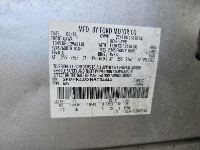 2017 FORD EDGE SEL 13