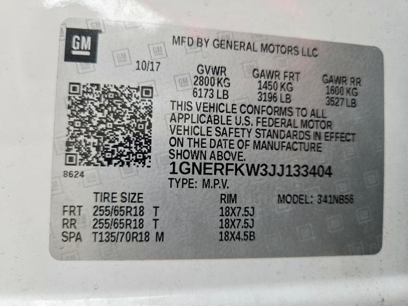 2018 CHEVROLET TRAVERSE LS 13
