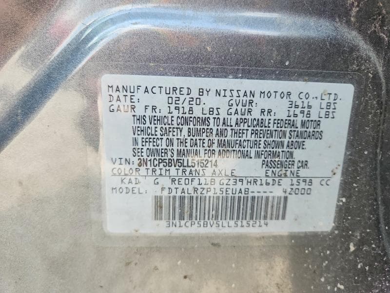 2020 NISSAN KICKS S S 13