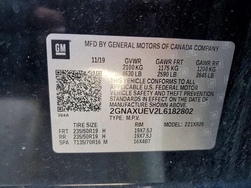 2020 CHEVROLET EQUINOX LT LT 13