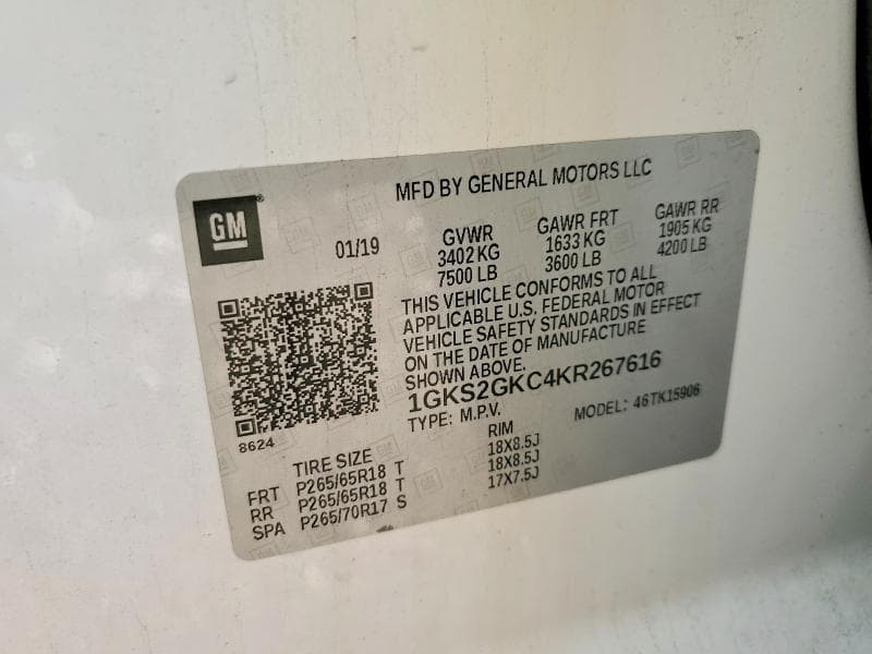2019 GMC YUKON XL K1500 SLT 13