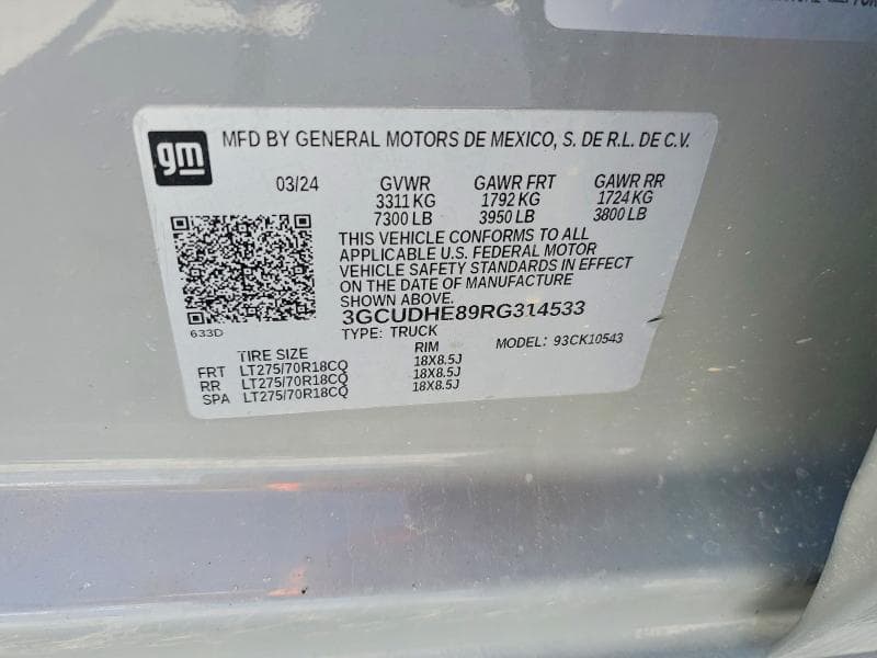 2024 CHEVROLET SILVERADO K1500 ZR2 K1500 ZR2 12
