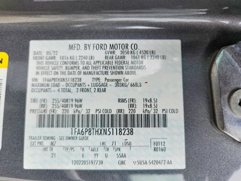 2022 FORD MUSTANG 12