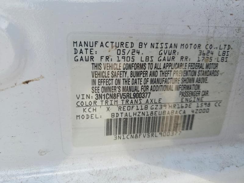 2024 NISSAN VERSA SR 12