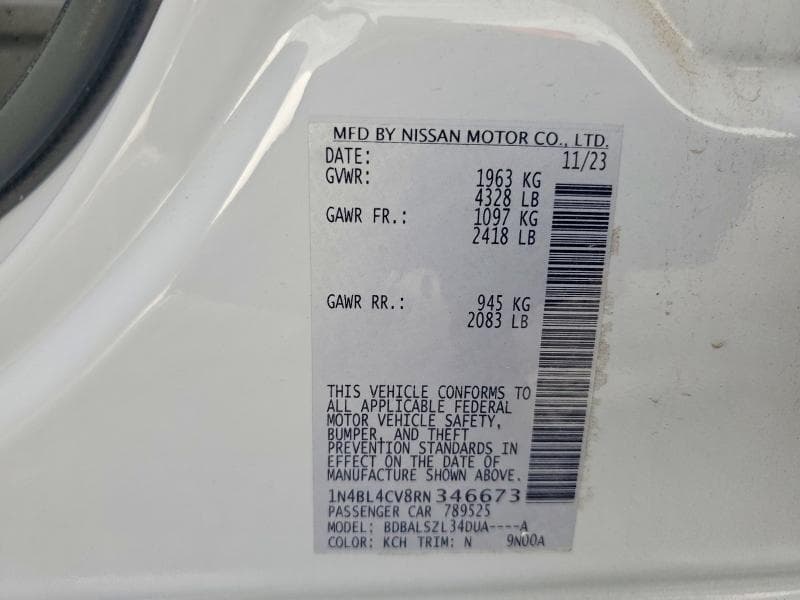 2024 NISSAN ALTIMA SR 13