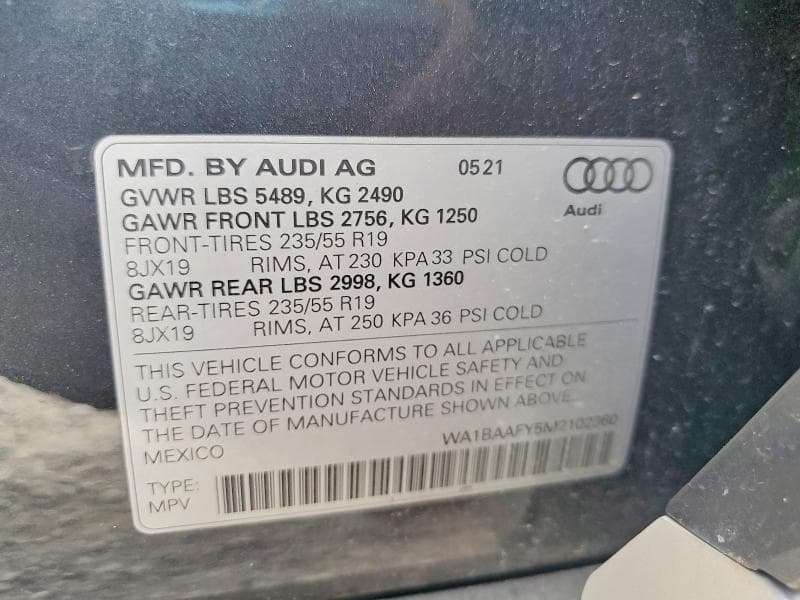 2021 AUDI Q5 PREMIUM PLUS 13