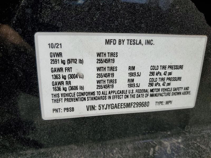 2021 TESLA MODEL Y 13