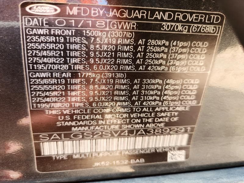2018 LAND ROVER RANGE ROVER HSE HSE 13
