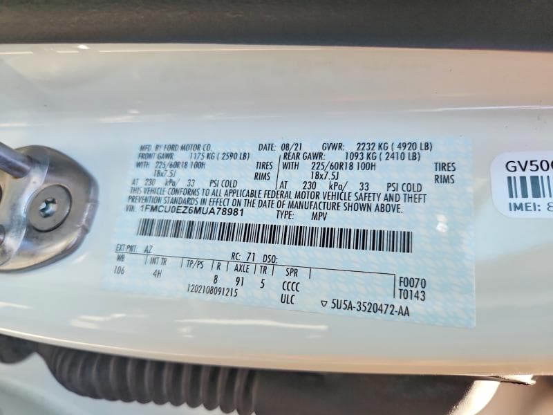 2021 FORD ESCAPE SE 12