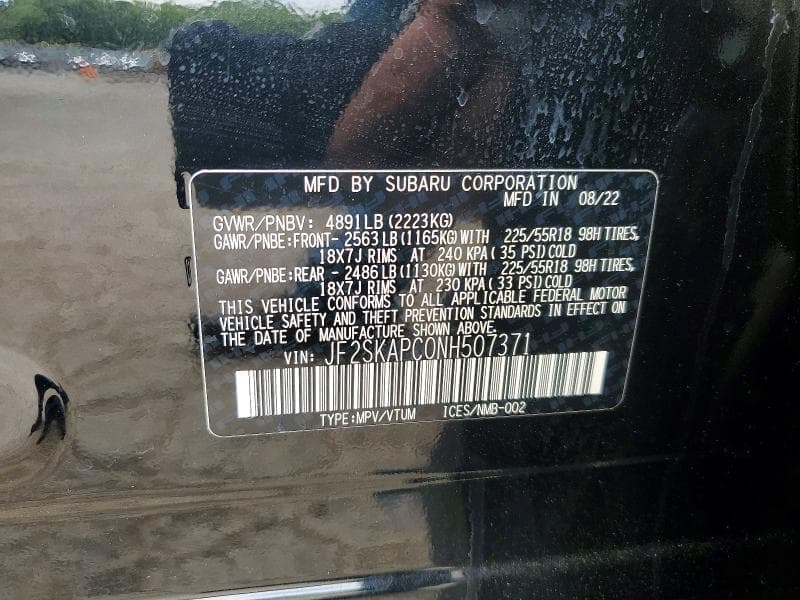 2022 SUBARU FORESTER LIMITED LIMITED 12