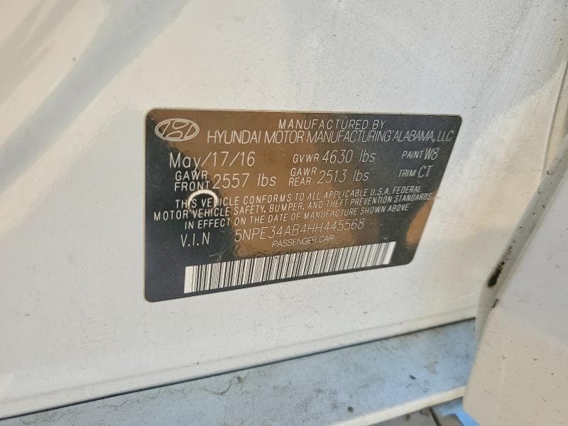 2017 HYUNDAI SONATA SPORT 2.0T 12