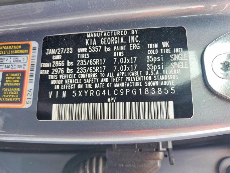 2023 KIA SORENTO LX 14