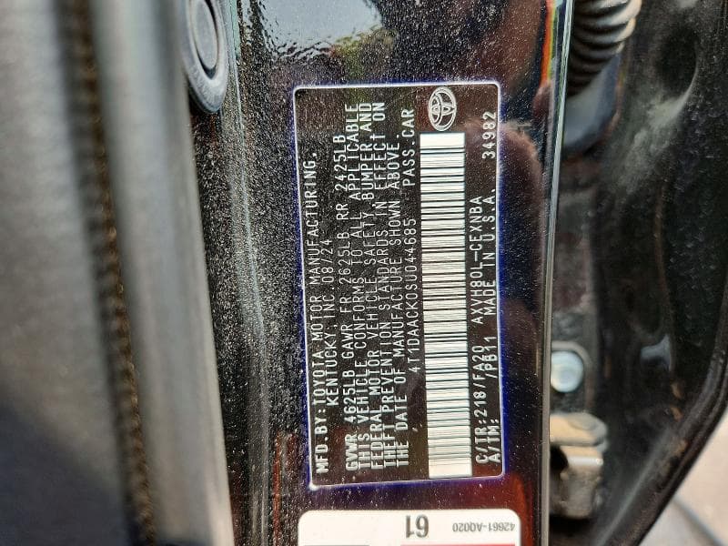 2025 TOYOTA CAMRY LE 12